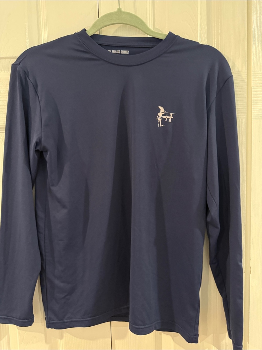 Quiksilver Kids Long Sleeve Rashguard Navy with White Logo